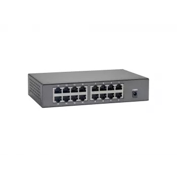 LevelOne 16-Port Fast Ethernet PoE -kytkin, 90W, Fast Ethernet (10/100), täysduplex, Power over Ethernet (PoE), seinäasennus mahdollinen