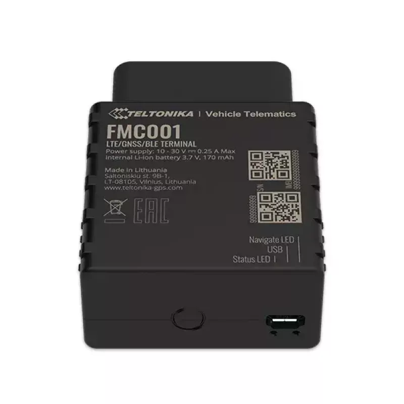 GPS-paikannin Teltonika FMC001 auto musta 53g