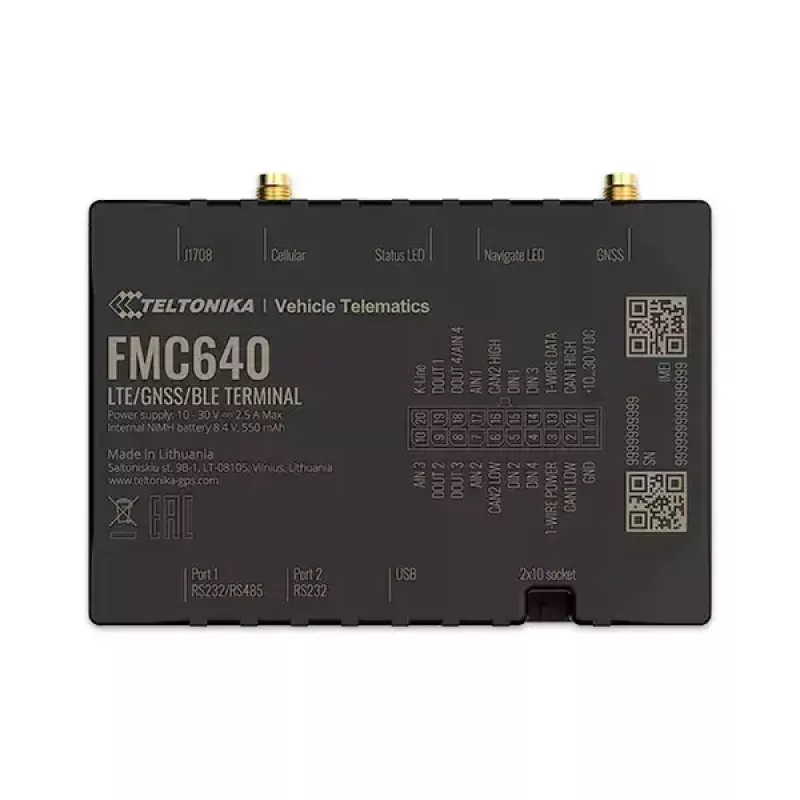 GPS-paikannin Teltonika FMC640 auto musta