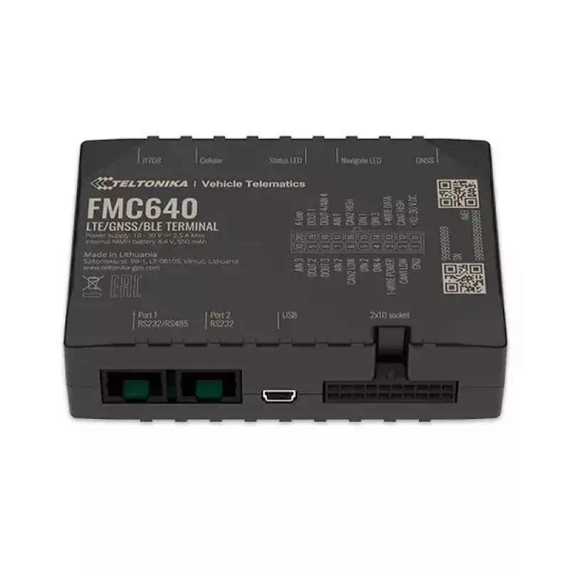 GPS-paikannin Teltonika FMC640 auto musta