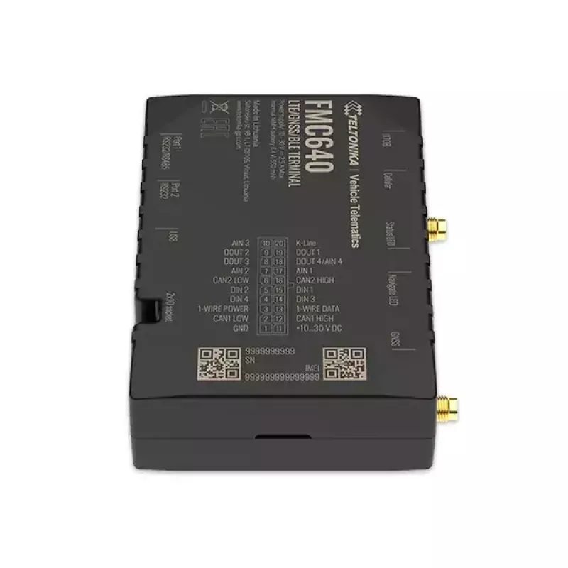 GPS-paikannin Teltonika FMC640 auto musta