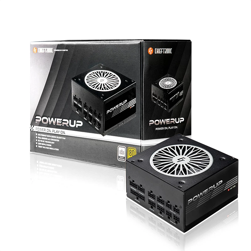 Chieftec PowerUp Chieftronic virtalähde 550 W 20+4-pin ATX ATX musta