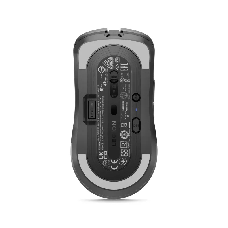 Lenovo Legion M600s langaton pelihiiri, 2,4 GHz + Bluetooth 5.0, USB-C, optinen, 6 painiketta, harmaa/musta