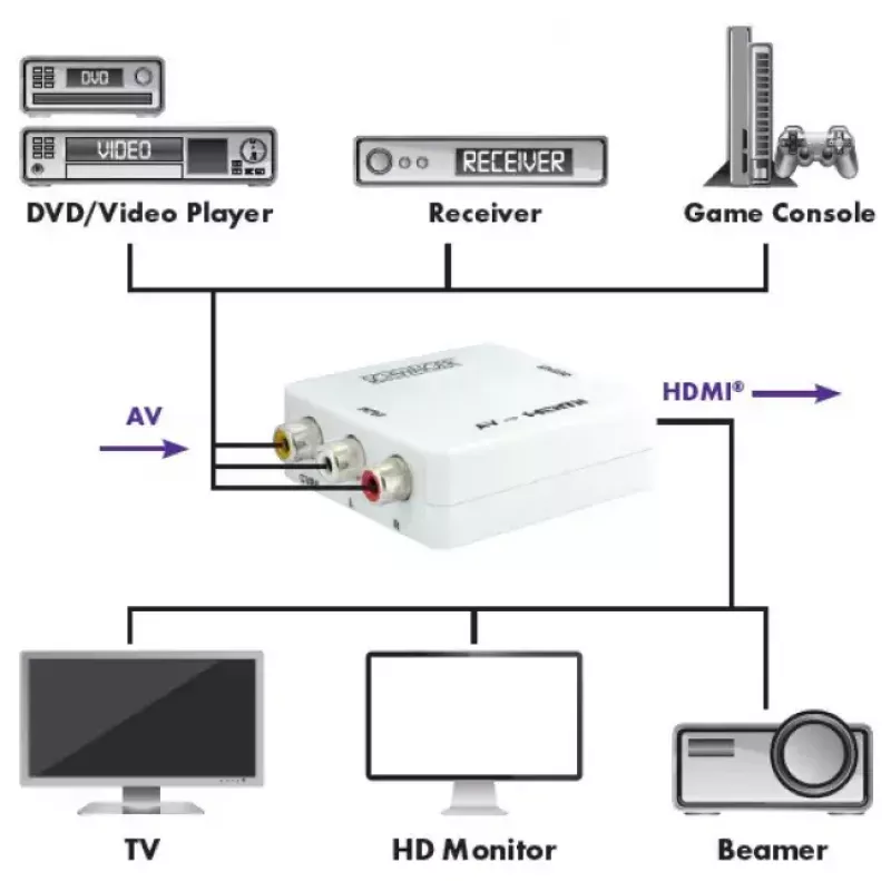 Skaalaava videomuunnin Schwaiger HDMRCA01 513