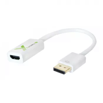 Techly IADAP DP-HDMIFP videokaapeliadapteri 0,2 m DisplayPort HDMI valkoinen