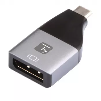 Techly IADAP USBC-DP4K USB-näytönohjainadapteri 3840 x 2160 pikseliä musta, hopea
