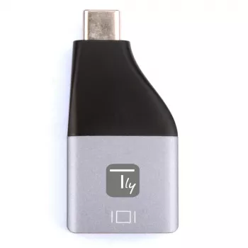 Techly IADAP USBC-DP4K USB-näytönohjainadapteri 3840 x 2160 pikseliä musta, hopea