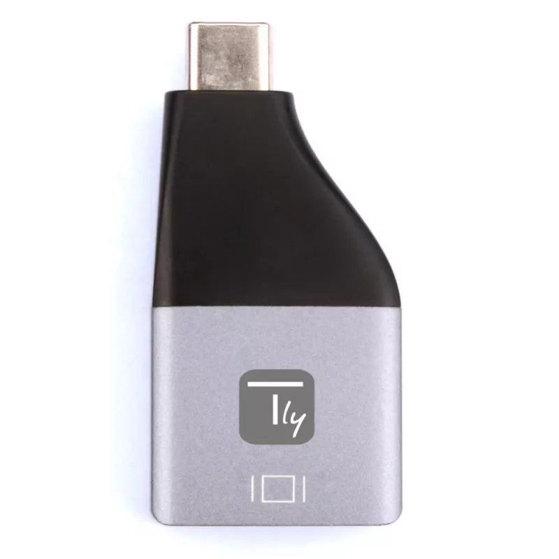 Techly IADAP USBC-DP4K USB-näytönohjainadapteri 3840 x 2160 pikseliä musta, hopea