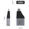 Techly IADAP-USBC-HDMI4K USB-C – HDMI-sovitin, 24-nastainen USB-C-uros – HDMI-naaras, 4K (3840 x 2160), musta, hopea