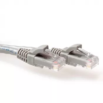 ACT harmaa 3 metrin U/UTP CAT6A verkkokaapeli ilman lukitussuojaa ja RJ45-liittimillä