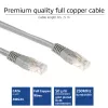 ACT harmaa 15 metrin U/UTP CAT6 verkkokaapeli RJ45-liittimillä