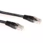 ACT musta 1 metrin U/UTP CAT6 verkkokaapeli RJ45-liittimillä