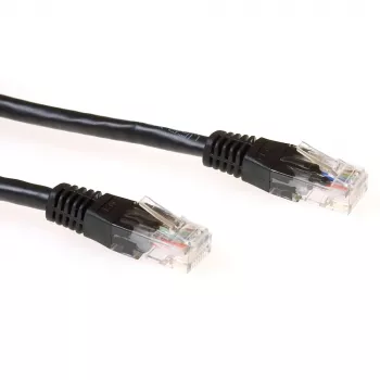 ACT musta 2 metrin U/UTP CAT6 verkkokaapeli RJ45-liittimillä