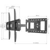 Techly ICA-PLB 148L TV-seinäteline 165,1 cm (65 tuumaa) musta