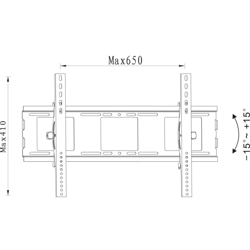 Techly ICA-PLB 231L TV-seinäteline 177,8 cm (70 tuumaa) musta