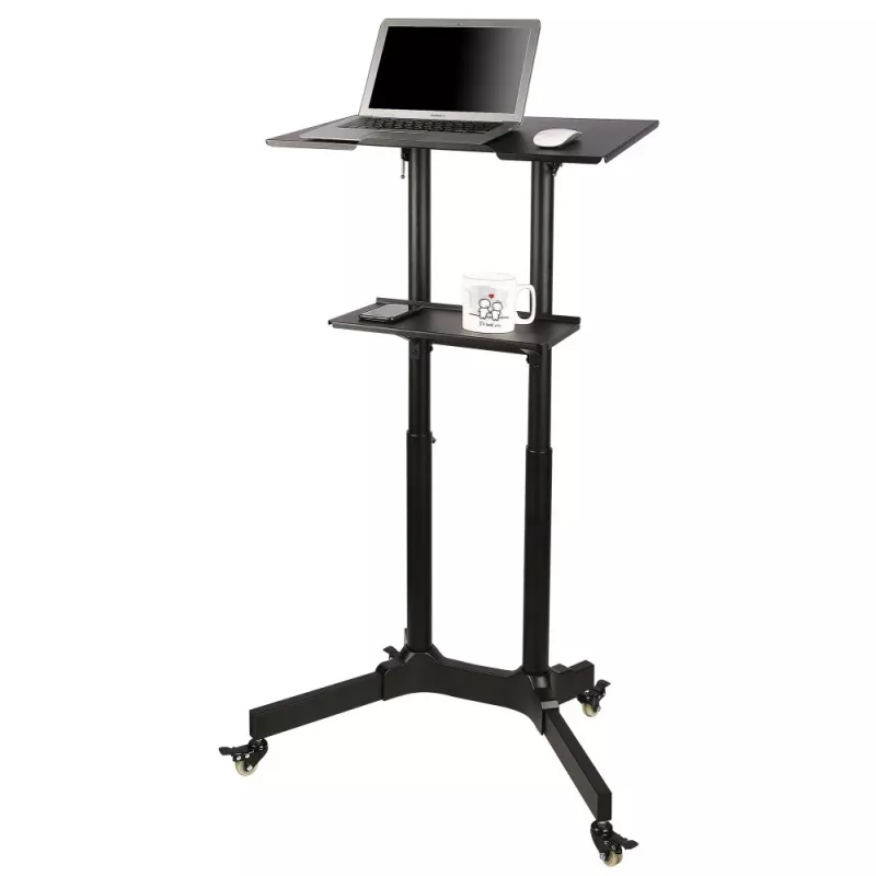 Techly ICA-TB TPM-1BK yleismallinen kannettavan/projektorin teline pyörillä, 103-125 cm, musta