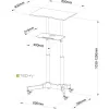 Techly ICA-TB TPM-1BK yleismallinen kannettavan/projektorin teline pyörillä, 103-125 cm, musta