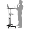 Techly ICA-TB TPM-1BK yleismallinen kannettavan/projektorin teline pyörillä, 103-125 cm, musta