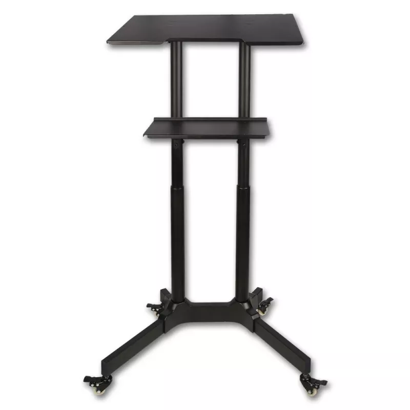 Techly ICA-TB TPM-1BK yleismallinen kannettavan/projektorin teline pyörillä, 103-125 cm, musta