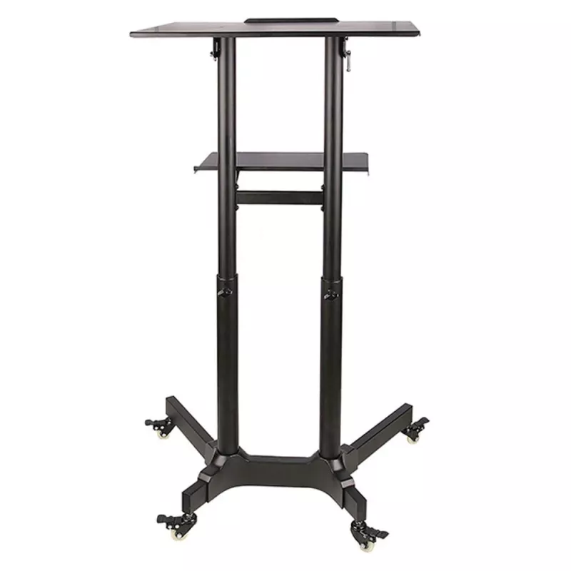 Techly ICA-TB TPM-1BK yleismallinen kannettavan/projektorin teline pyörillä, 103-125 cm, musta