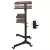 Techly ICA-TB TPM-1BK yleismallinen kannettavan/projektorin teline pyörillä, 103-125 cm, musta