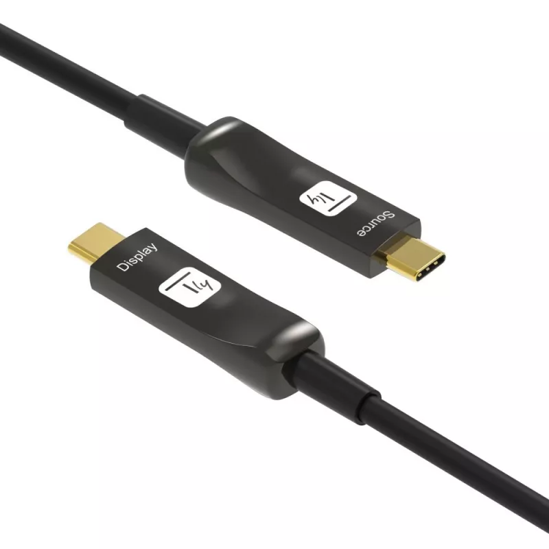 Techly ICOC-U3C-HY-010 USB-kaapeli 10 m USB-C musta