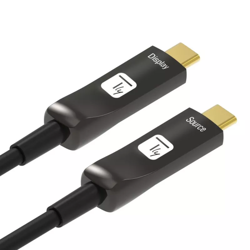 Techly ICOC-U3C-HY-010 USB-kaapeli 10 m USB-C musta