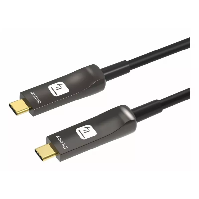 Techly ICOC-U3C-HY-020 USB-kaapeli 20 m USB-C musta