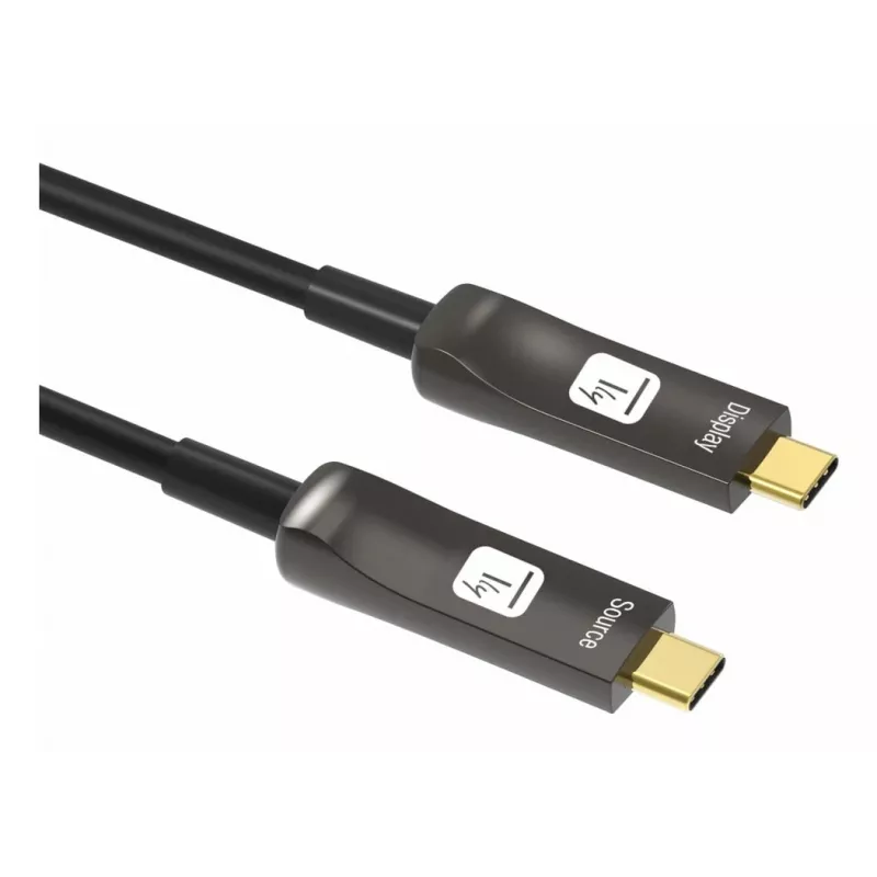 Techly ICOC-U3C-HY-020 USB-kaapeli 20 m USB-C musta