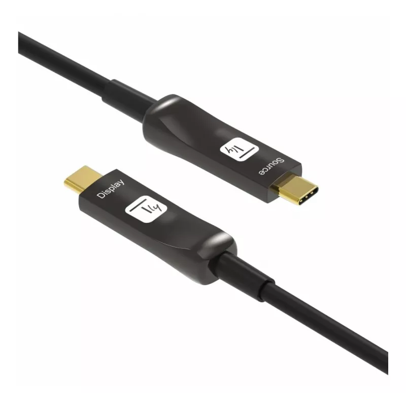 Techly ICOC-U3C-HY-020 USB-kaapeli 20 m USB-C musta