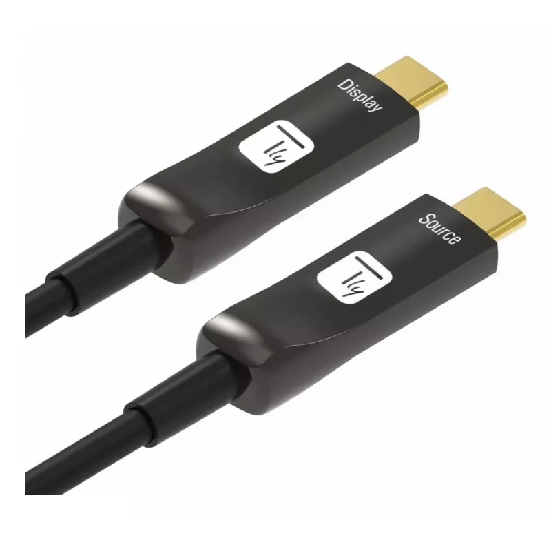 Techly ICOC-U3C-HY-020 USB-kaapeli 20 m USB-C musta