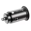 Techly Mini autolaturi USB-A ja USB-C Quick Charge 3.0 38W mustassa metallissa
