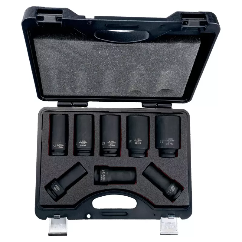 Bahco K8906M/8 iskevä hylsysarja, 8 kpl, 21-41 mm, 3/4 käyttö