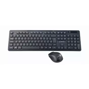 Gembird KBS-WCH-03-DE näppäimistö hiiri mukana yleinen RF langaton QWERTZ saksa musta
