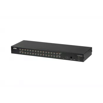 ATEN 32-porttinen Cat 5e/6 KVM-kytkin, 1920 x 1200 pikseliä, Ethernet LAN, Full HD, rack-asennus, 4,8 W, 1HE