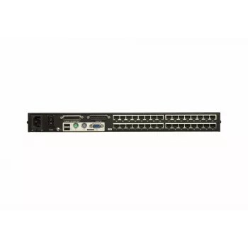 ATEN 32-porttinen Cat 5e/6 KVM-kytkin, 1920 x 1200 pikseliä, Ethernet LAN, Full HD, rack-asennus, 4,8 W, 1HE