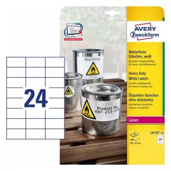 Itseliimautuva tarra tulostimeen Avery L4718-20