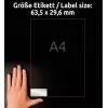 Itseliimautuvat tarrat Avery L6011-20, pyöristetty suorakaide