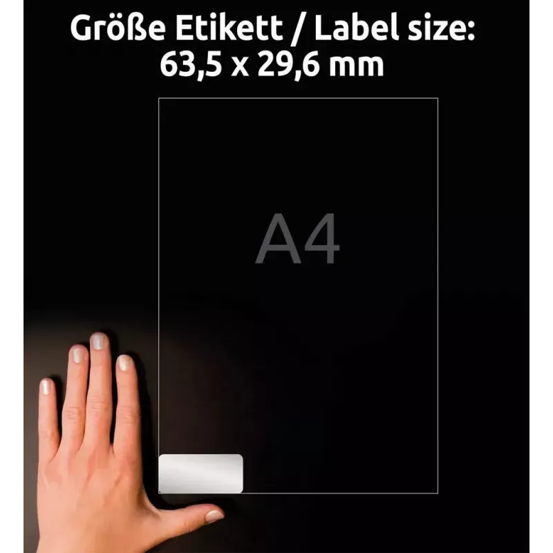 Itseliimautuvat tarrat Avery L6011-20, pyöristetty suorakaide