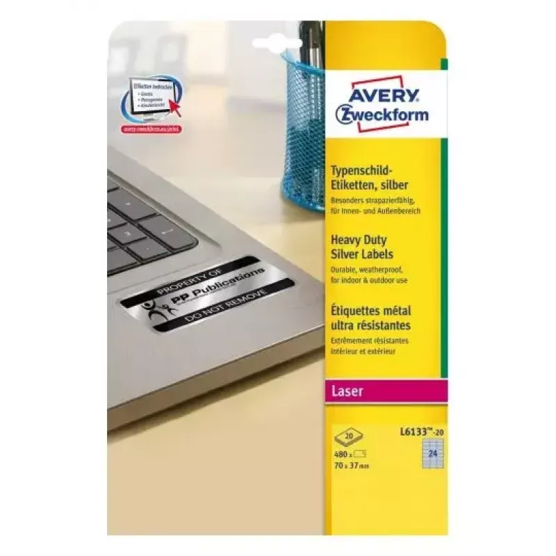 Itseliimautuva tarra tulostimeen Avery L6133-20