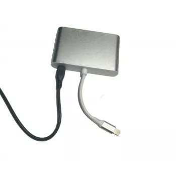 Microconnect LIGHT-HUB4 USB-keskitin Lightning 480 Mbit/s hopea