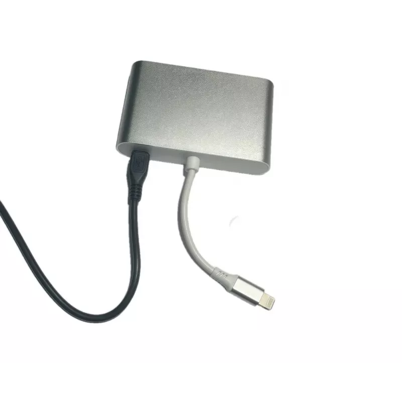 Microconnect LIGHT-HUB4 USB-keskitin Lightning 480 Mbit/s hopea