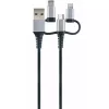 USB-kaapeli Schwaiger LKU 100 1,5m USB 2.0 A Micro-USB B musta hopea