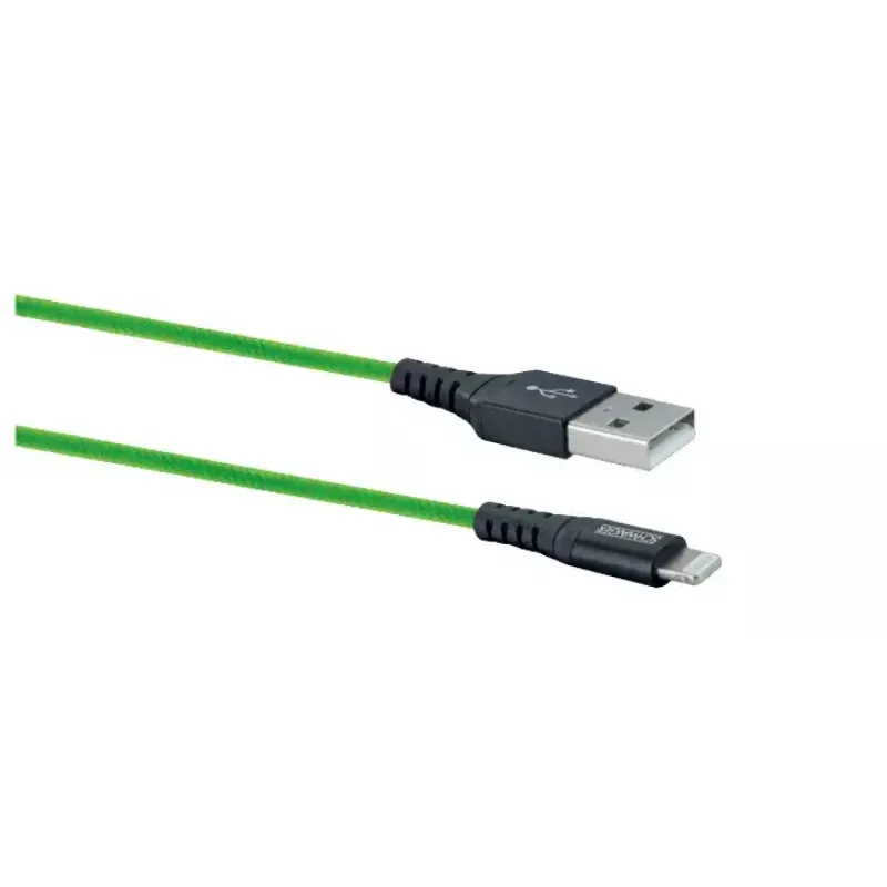 Puhelinkaapeli Schwaiger LPRO420 501 vihreä 1,2 m USB A Lightning