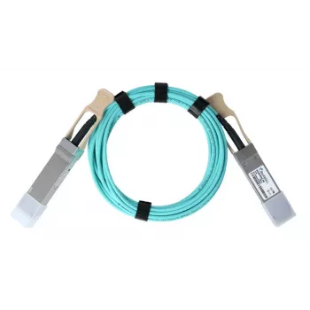 Verkkokaapeli BlueOptics MFA1A00-C010-TG-BO QSFP28 AOC 10 m turkoosi