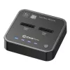 CoreParts MS-CLONER-SATA tallennustelakka USB 3.2 Gen 2 (3.1 Gen 2) Type-C musta