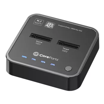 CoreParts MS-CLONER-SATA tallennustelakka USB 3.2 Gen 2 (3.1 Gen 2) Type-C musta