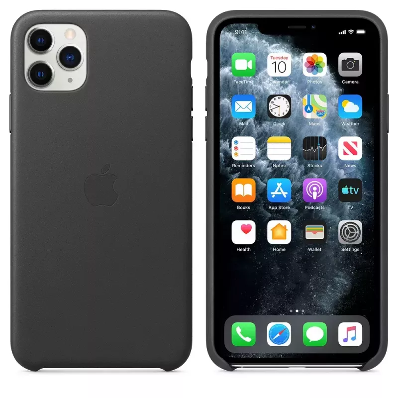 Suojakotelo Apple iPhone 11 Pro Max nahkakotelo musta