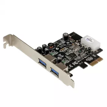 StarTech.com 2-porttinen PCI Express (PCIe) SuperSpeed USB 3.0 -korttisovitin UASP-tuella - LP4-virta