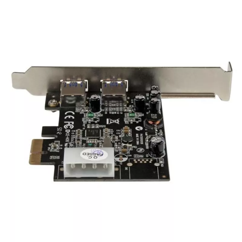 StarTech.com 2-porttinen PCI Express (PCIe) SuperSpeed USB 3.0 -korttisovitin UASP-tuella - LP4-virta